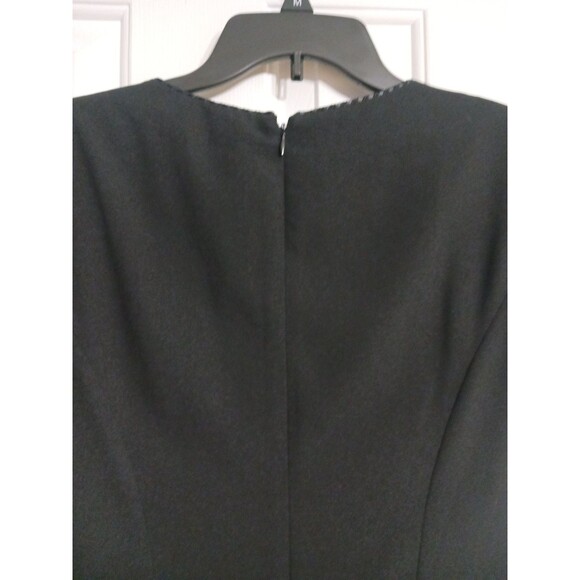 NWT Women's Vintage Liz Claiborne Black Layered Hem Dress Size 10 - Picture 7 of 9